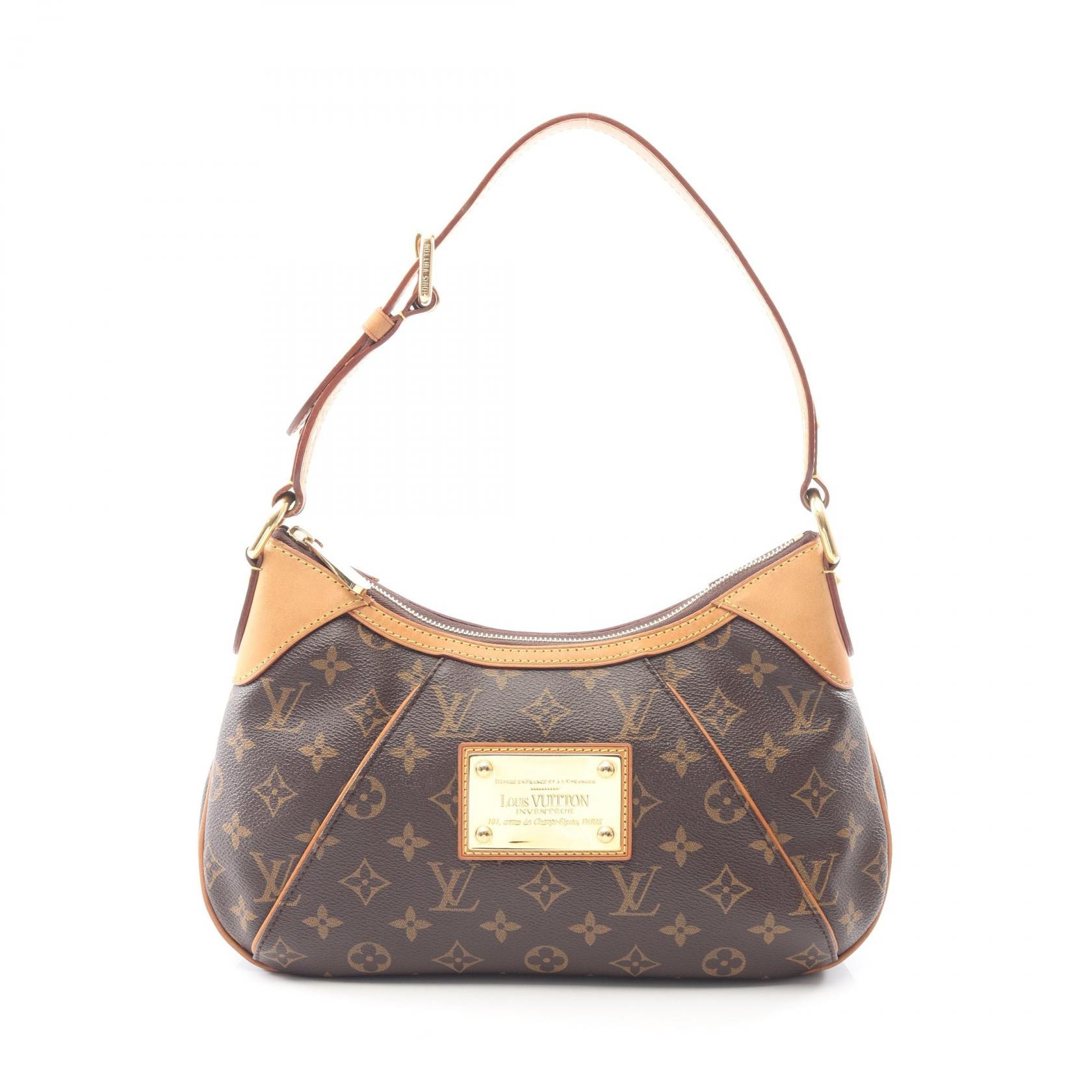 ルイ・ヴィトン LOUIS VUITTON テムズPM ショルダーバッグ バッグ PVCコーティングキャンバス レザー モノグラム レディース ブラウン系 M56384 【中古】