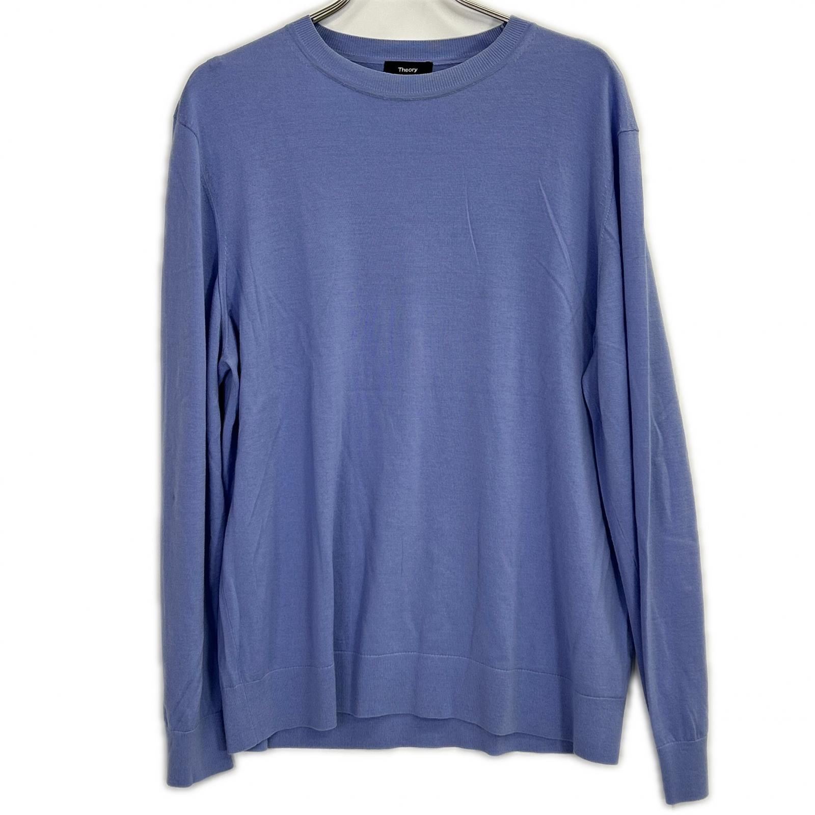 セオリー 24年製 パープル Regal Wool Crew Neck PO XL