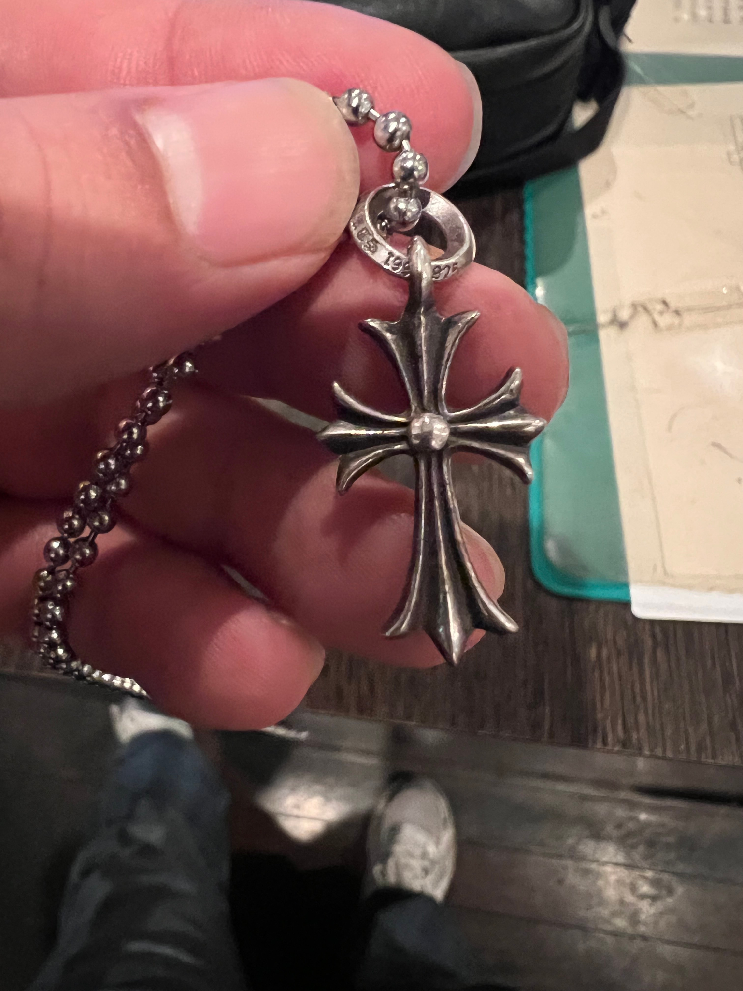 Chrome Hearts Tiny CH Cross Charm "Silver"