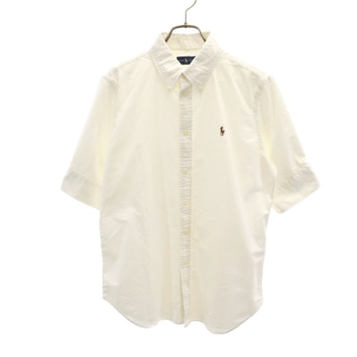 RALPH LAUREN ラルフローレン 半袖 ボタンダウンシャツ L ホワイト