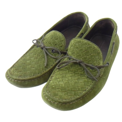 BOTTEGAVENETA ボッテガヴェネタ その他靴 イントレチャート モカシン ドライビング シューズ モスグリーン系 41.5【中古】