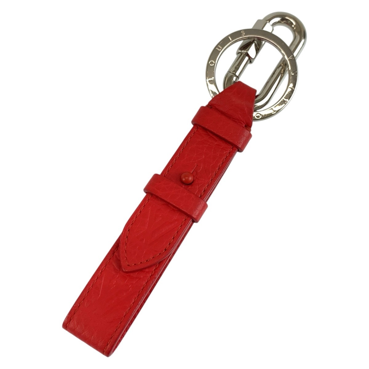 美品 LOUIS VUITTON ルイヴィトン ポルトクレ ドラゴンヌ レッド シルバー金具 レザー キーホルダー キーリング 604047 【中古】