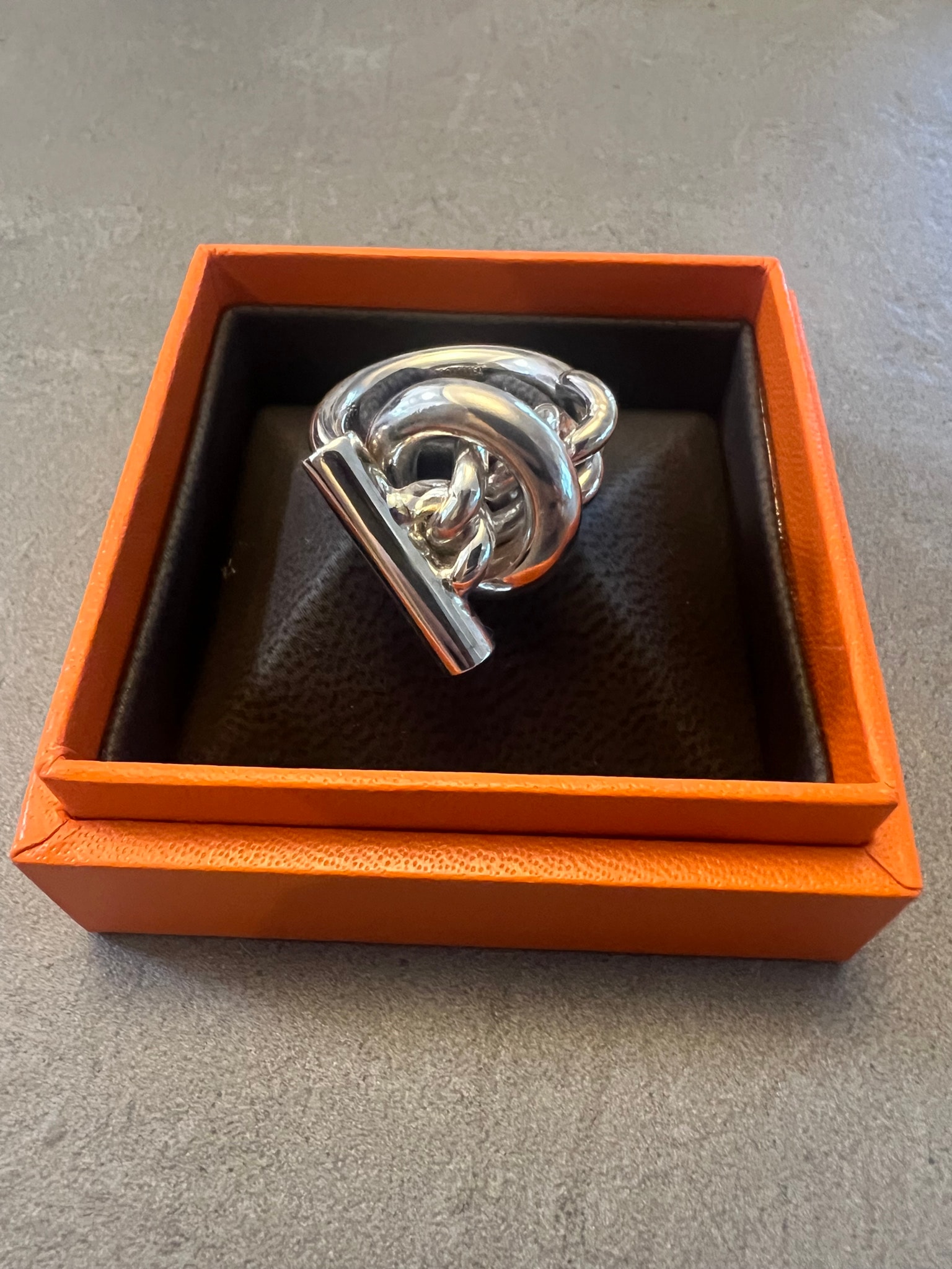 Hermes Croisette Ring GM Large Model "Silver"