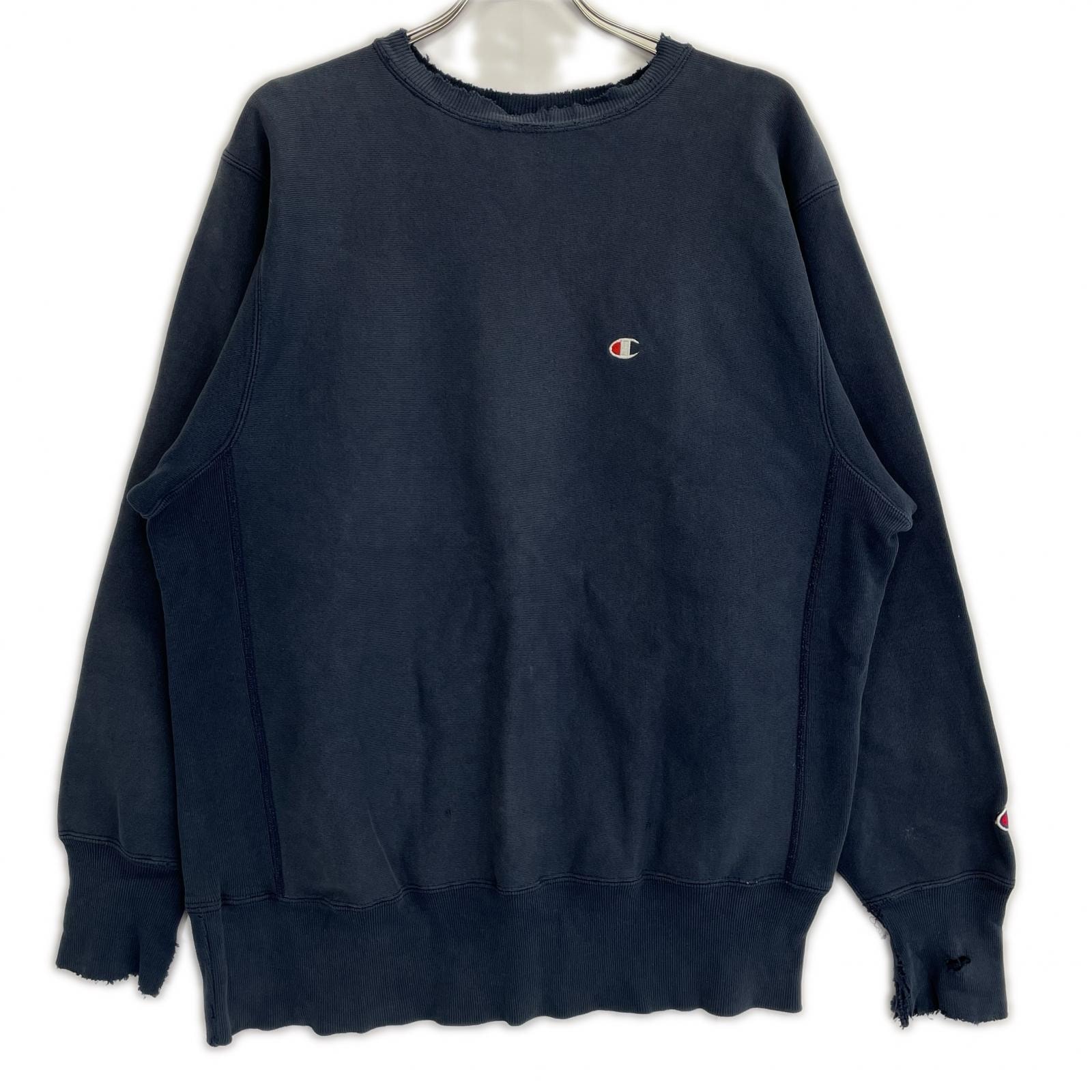 チャンピオン ネイビー メキシコ製 90s リバースウィーブスウェット L