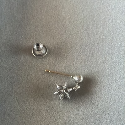 Chrome Hearts Tiny Star Drop Earrings "Silver"