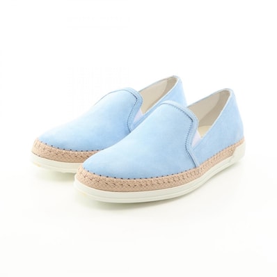 トッズ TOD'S エスパドリーユ スリッポン 靴 スウェード レディース ブルー系 【中古】