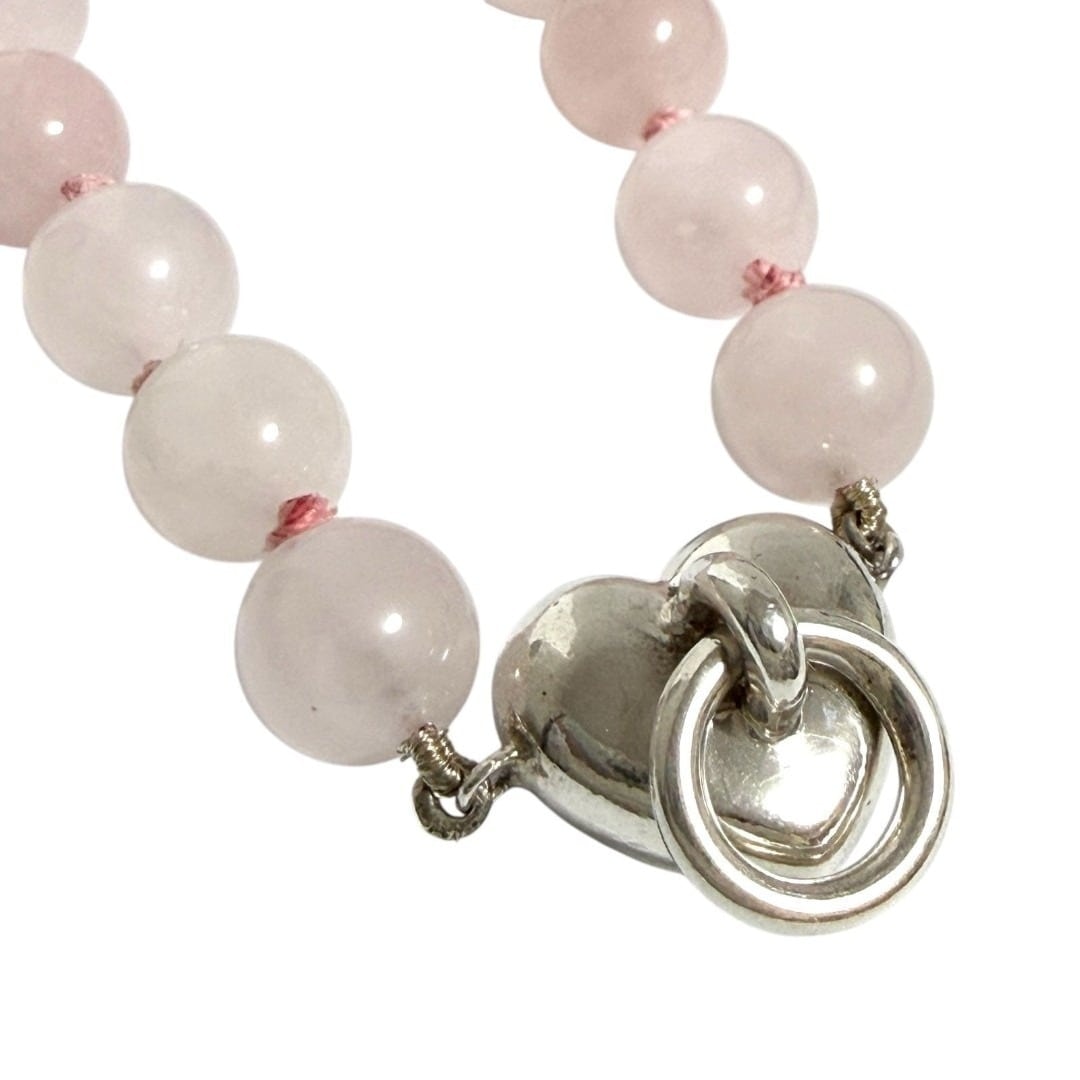 ティファニー レディース ハート ドアノッカー ブレスレット シルバー ピンク石