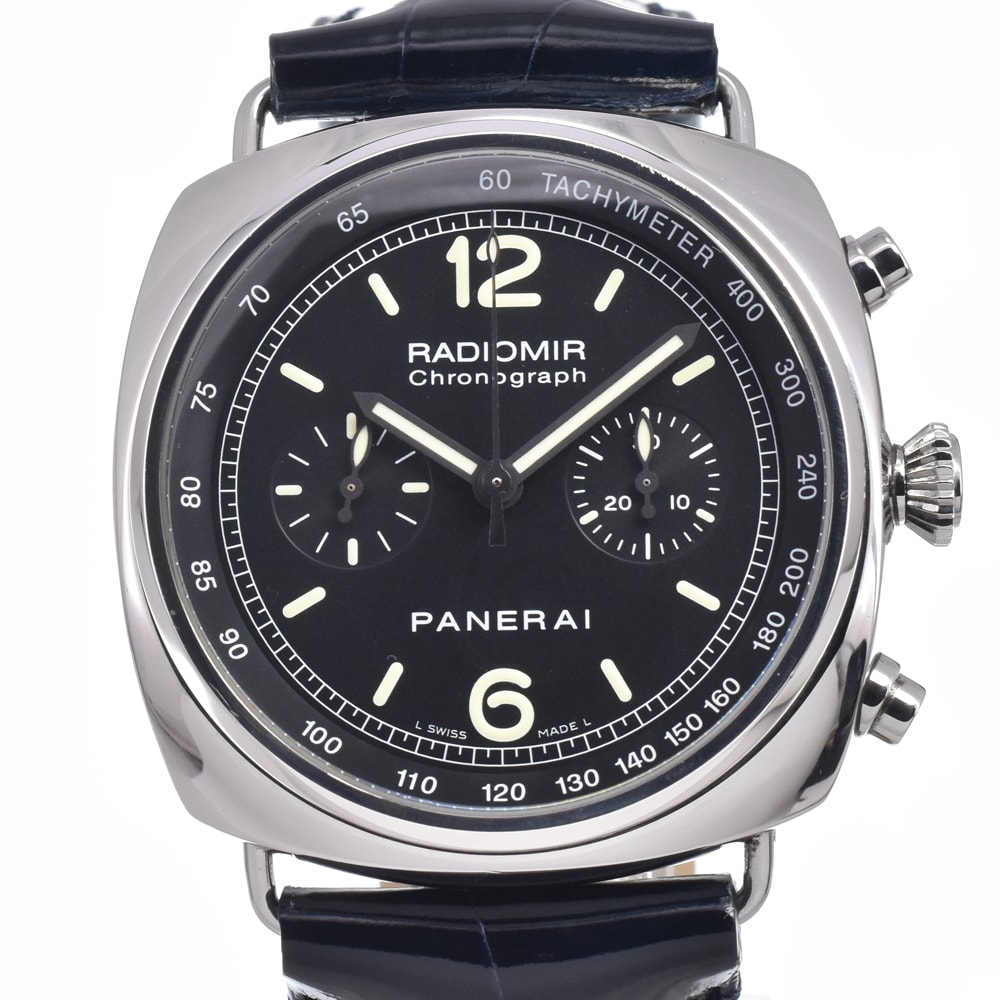パネライ PANERAI PAM00288 ラジオミール クロノグラフ ブラック 自動巻き メンズ 美品 腕時計 J#150399
