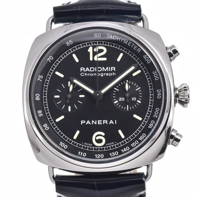 パネライ PANERAI PAM00288 ラジオミール クロノグラフ ブラック 自動巻き メンズ 美品 腕時計 J#150399