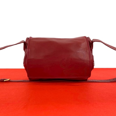 LOEWE ロエベ アナグラム ロゴ レザー ショルダーバッグ レッド
28094