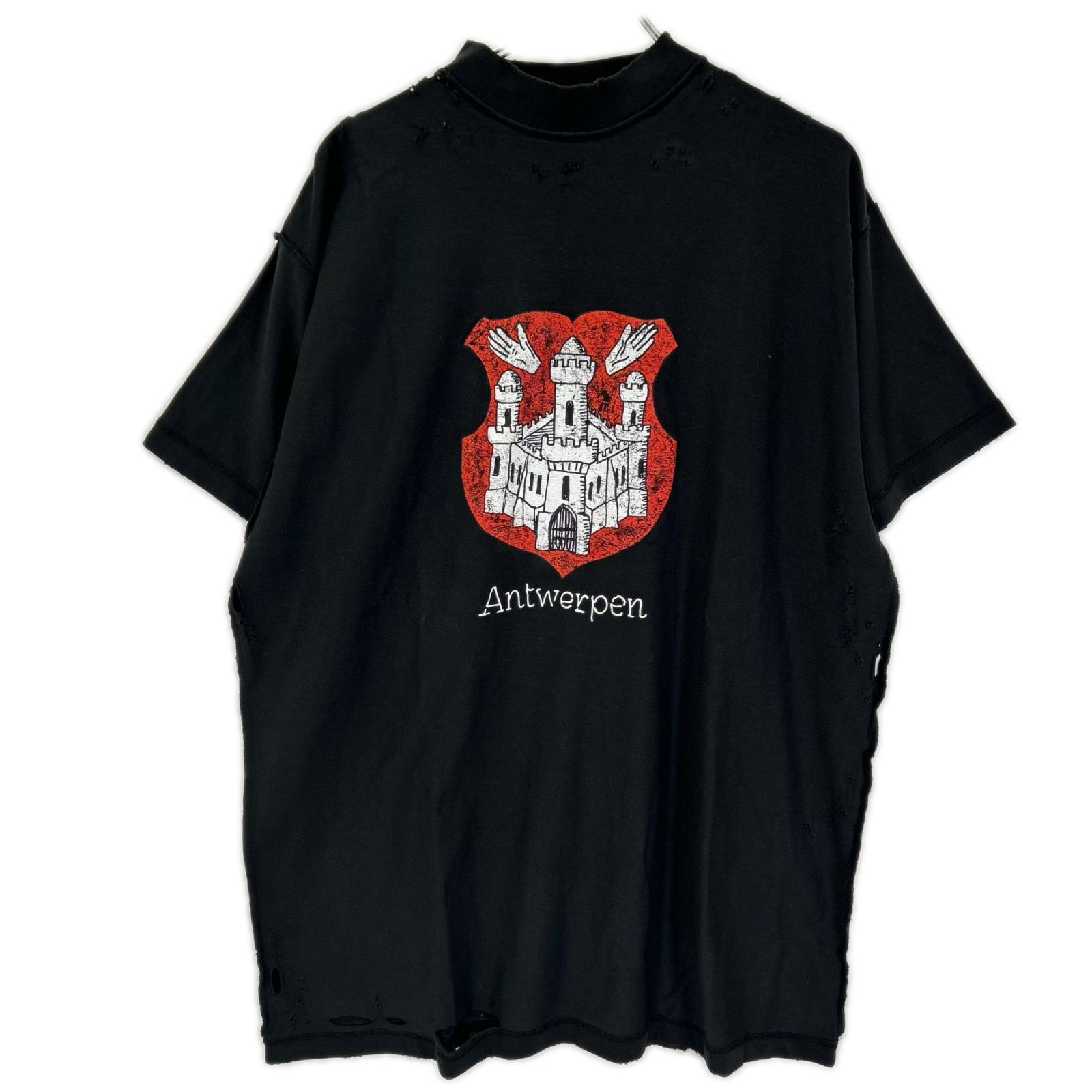 バレンシアガ 23年 787358 ユニセックス アントウェルペン インサイドアウト オーバーサイズ Tシャツ L