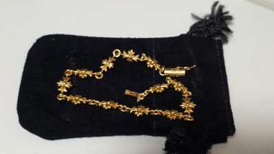 Chrome Hearts 22K Tiny E CH Plus Bracelet "Gold"