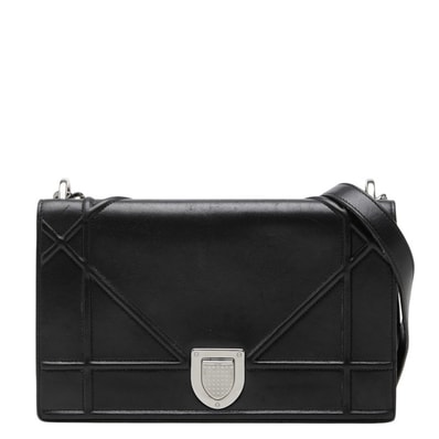 ディオール DIORAMA ディオラマ チェーン ショルダーバッグ ブラック レザー レディース Dior 中古