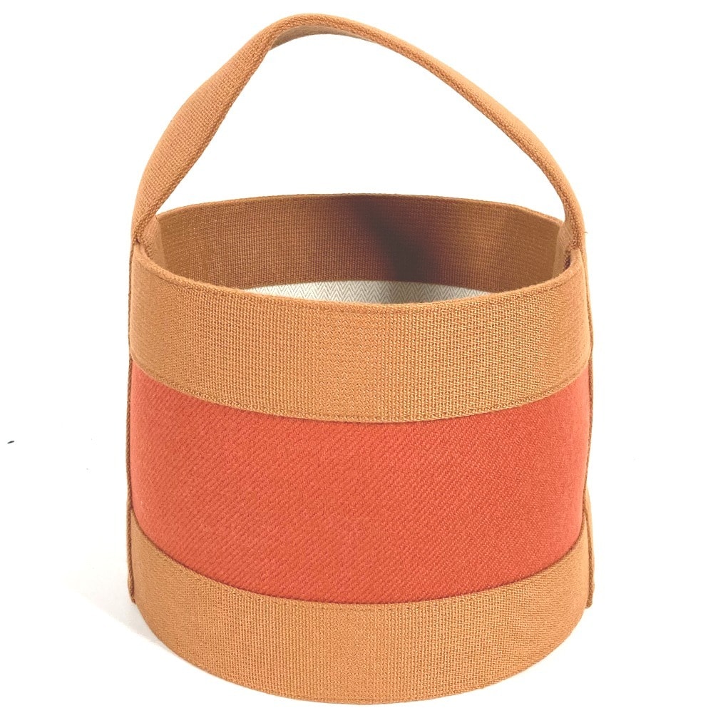 エルメス HERMES バスケットシャーウッドPM バスケットシャーウッド PM ばけつ バケツ カバン インテリア ハンドバッグ オレンジ 美品