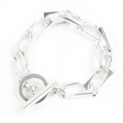 極美品 グッチ ブレスレット フィガロ シルバー メンズ