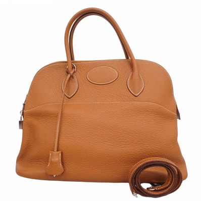 【6de5560】エルメス ハンドバッグ ボリード35 トリヨンクレマンス ゴールド シルバー金具 □I刻印 2wayバッグ【中古】レディース