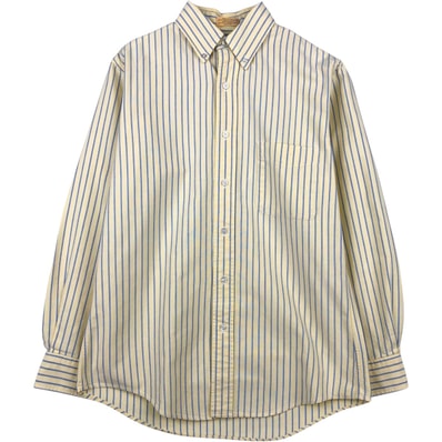 古着 ~90年代 エルエルビーン L.L.Bean 長袖 ボタンダウンストライプシャツ USA製 メンズS相当 ヴィンテージ/eaa632073