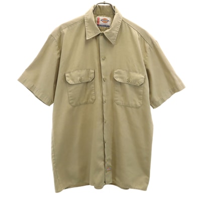 Dickies ディッキーズ 半袖 ワークシャツ M ベージュ