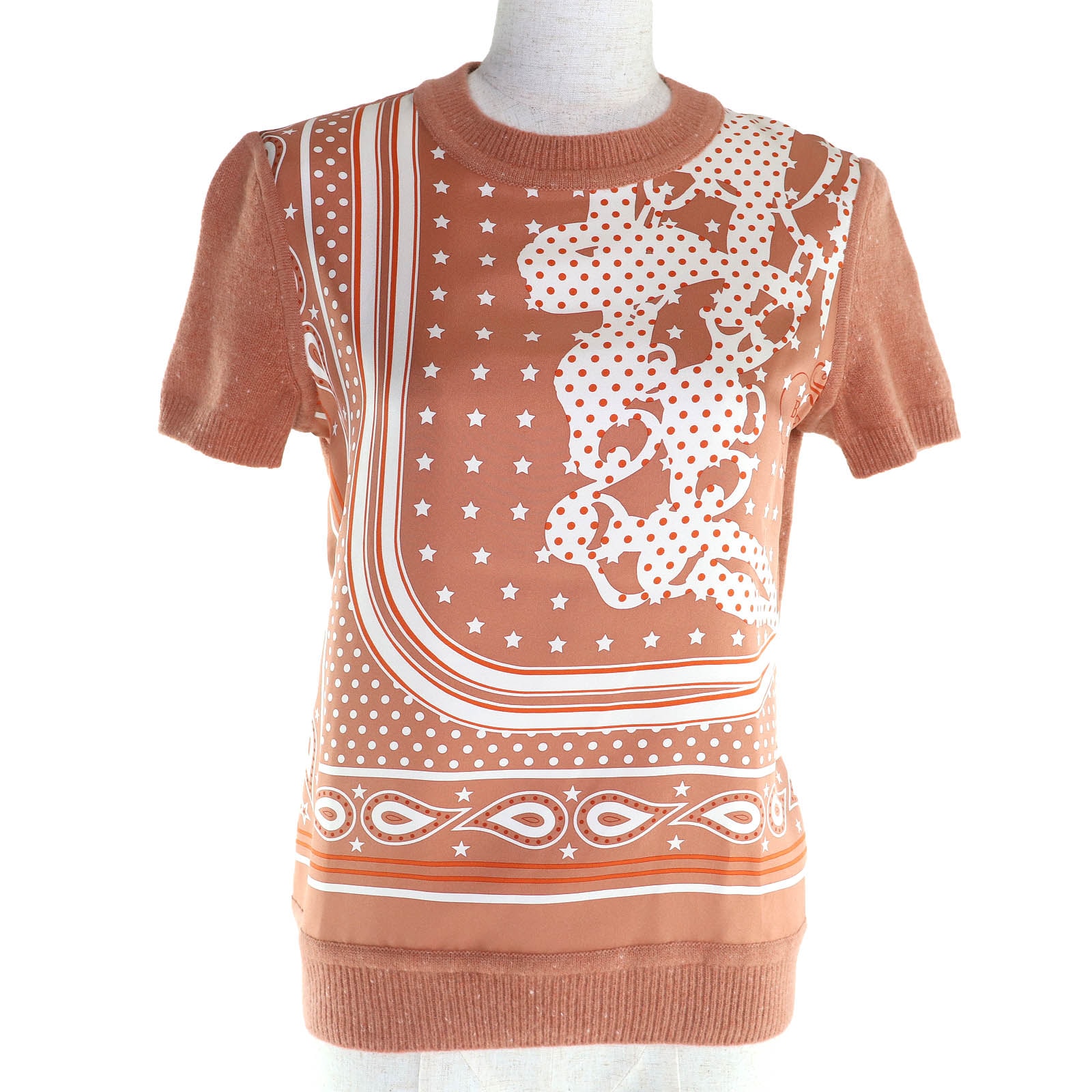 新品・未使用(ワケあり)】未使用品 エルメス 半袖ニット Brides de