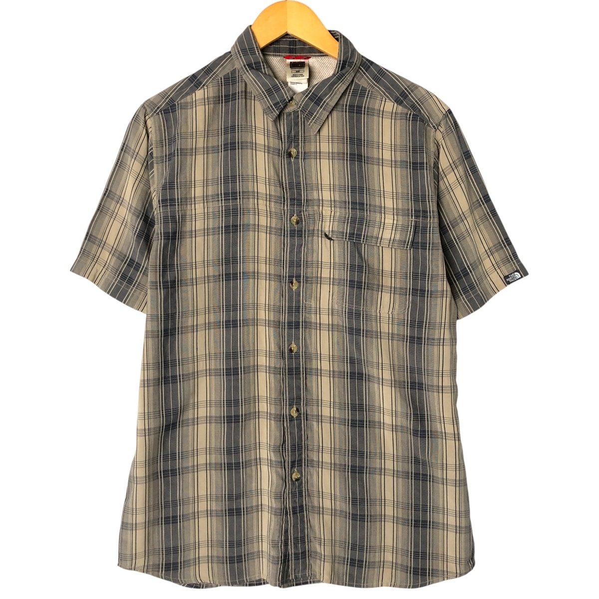 古着 ザノースフェイス THE NORTH FACE 半袖 チェックシャツ メンズM相当/eaa551032
