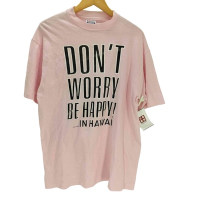 80s USA製 メッセージ Tシャツ 裾袖シングル BEEFY ボディ HAWAII【1143684684124】