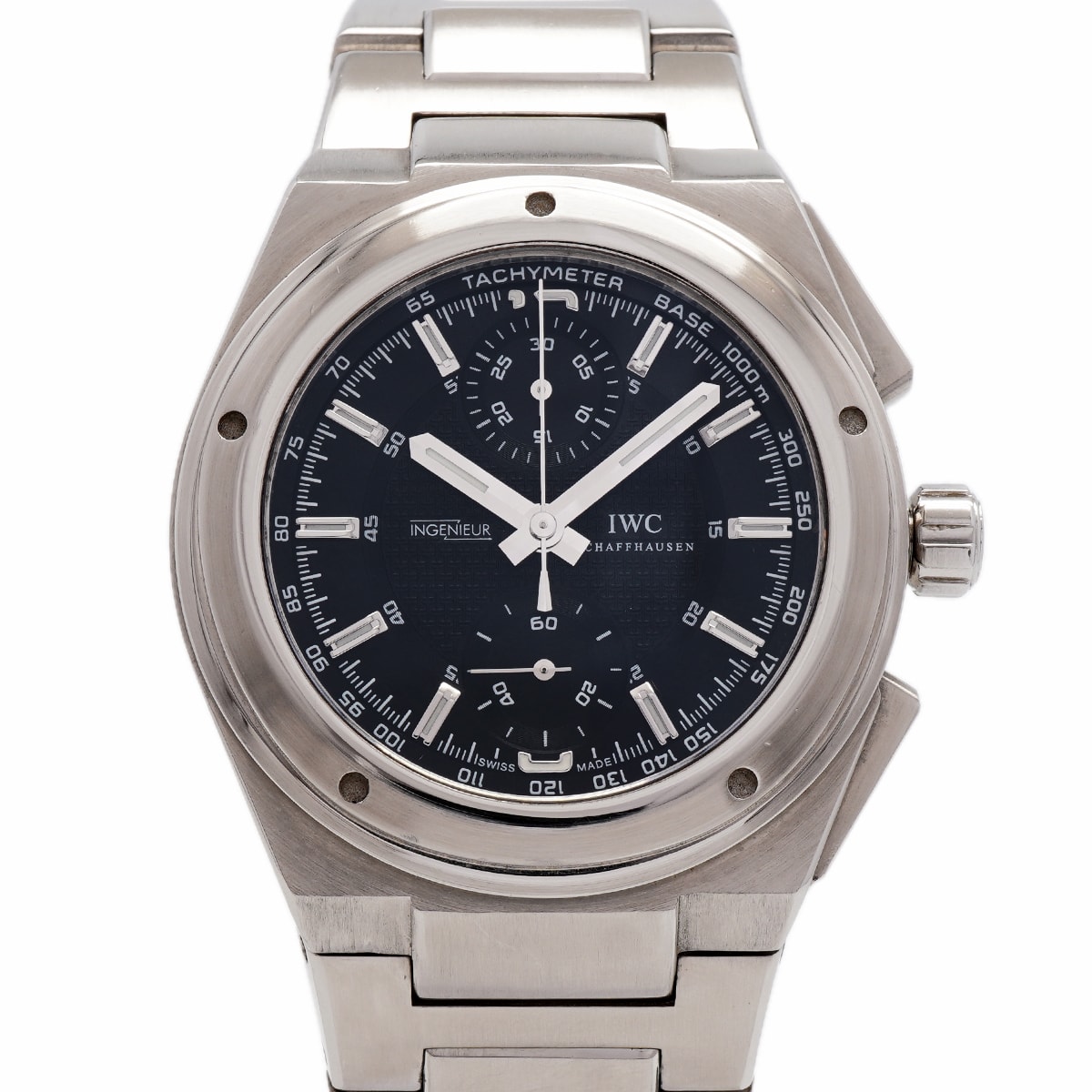 【6wka0014】IWC アイダブリューシー シャフハウゼン インヂュニア クロノグラフ IW372501 黒文字盤【中古】腕時計 メンズ