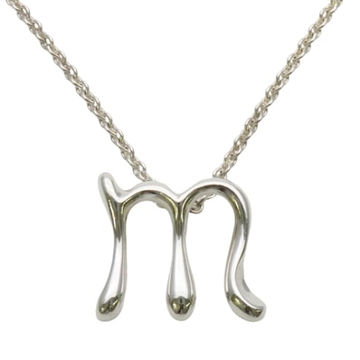 【中古】 ティファニー ネックレス レターm シルバー925 約5.2g シルバー エルサペレッティ イニシャル アクセサリー レディース 女性 TIFFANY&Co.