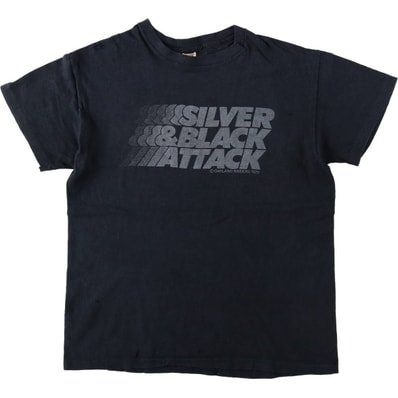古着 70年代 ヘインズ Hanes 三角タグ OAKLAND RAIDERS オークランド レイダース スポーツプリントTシャツ USA製 レディースL相当 ヴィンテージ/eaa635596