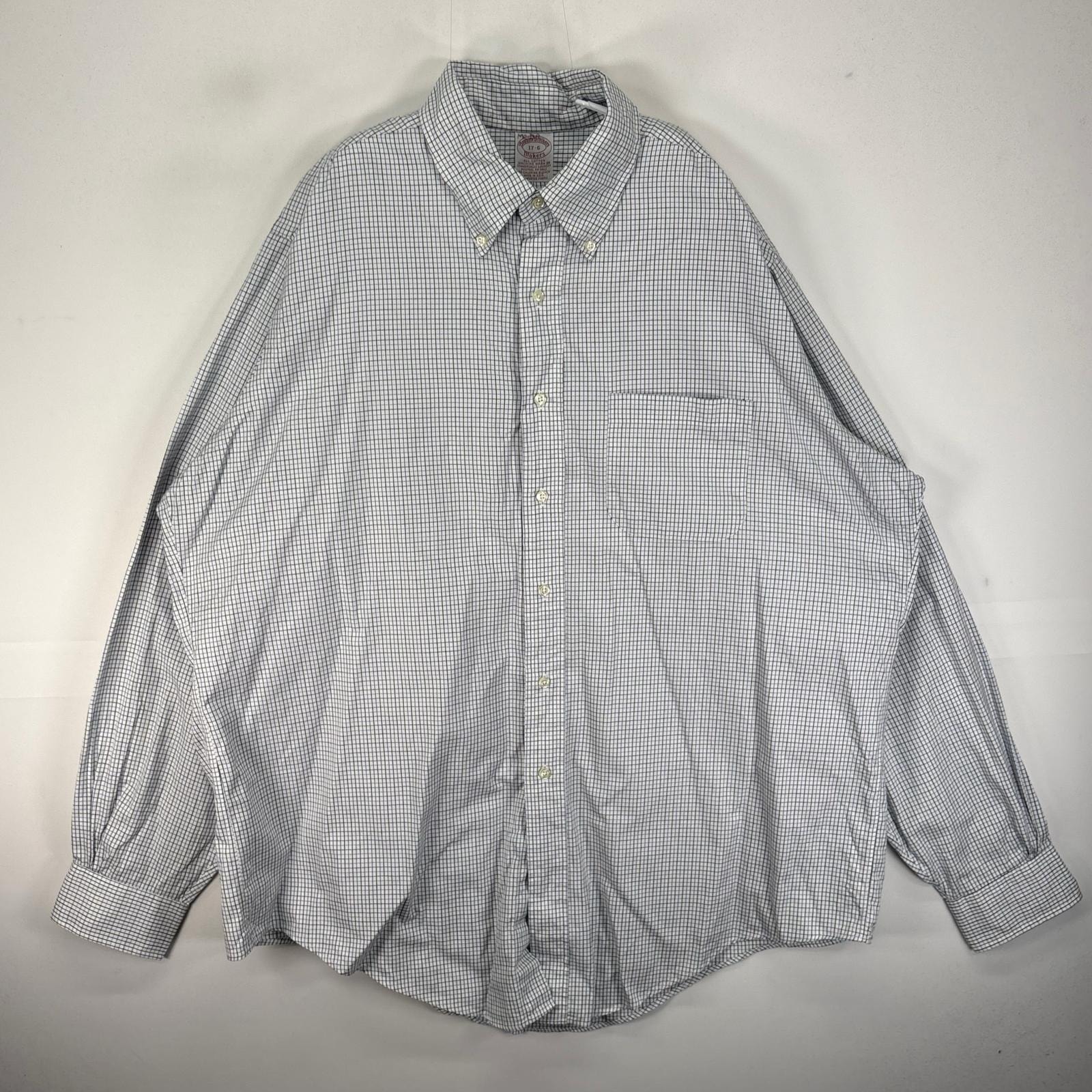 古着 ブルックスブラザーズ Brooks Brothers USA製 長袖シャツ ボタンダウン 胸ポケット XL  ブルー系 チェック メンズ