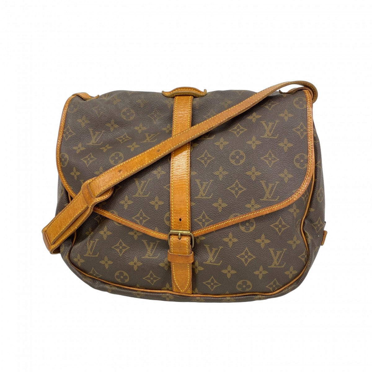 ★最終価格【6eb1439】ルイヴィトン ショルダーバッグ モノグラム ソミュール35 M42254 ブラウン【中古】レディース