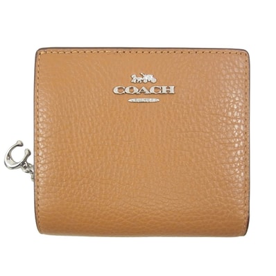 COACH コーチ ウォレット C2862 スナップ 二つ折り財布 ウォレット ブラウン系【中古】