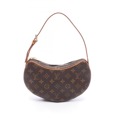 ルイ・ヴィトン LOUIS VUITTON ポシェットクロワッサン ショルダーバッグ バッグ PVCコーティングキャンバス レザー モノグラム レディース ブラウン系 M51510 【中古】