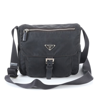■美品 プラダ テスート ナイロントライアングルロゴショルダーバッグ
