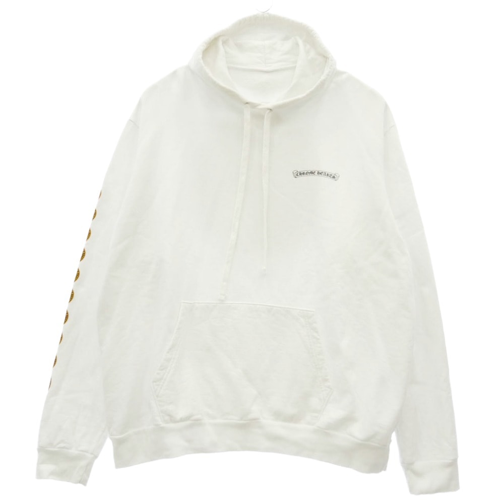 Chrome Hearts CH Plus Circle Logo Hoodie "White"