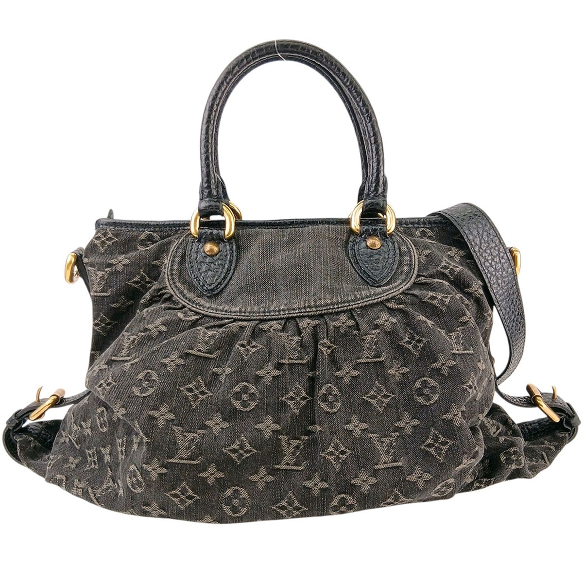 LOUIS VUITTON ルイ・ヴィトン ネオカヴィMM 2WAY ハンドバッグ デニム ショルダーバッグ M95351 モノグラムデニム ブラック レディース【中古】