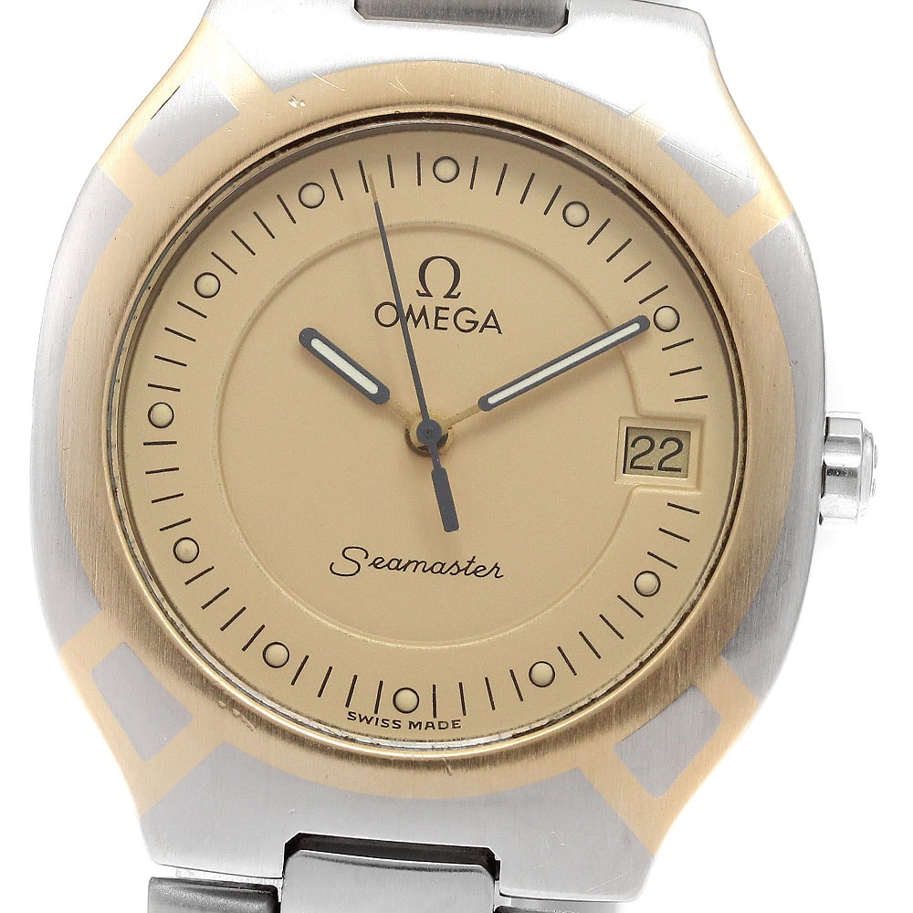 ☆良品 オメガ シーマスター ポラリス デイト クォーツ メンズ 【中古】