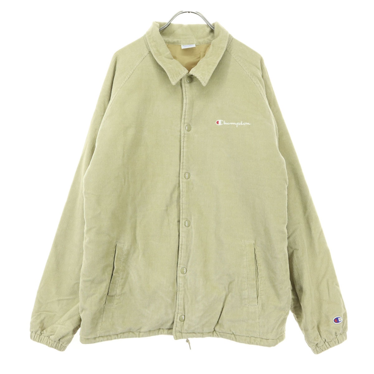 美品 Champion チャンピオン 長袖 コーデュロイジャケット L クリーム