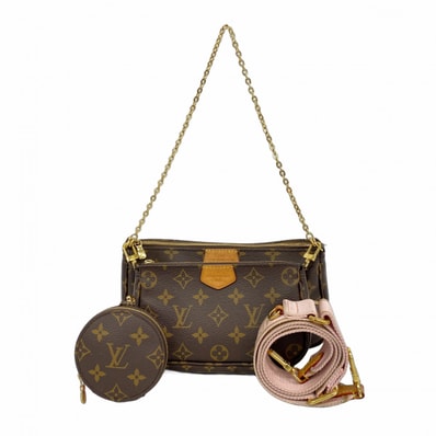 【6dd4375】ルイヴィトン ハンドバッグ モノグラム ミュルティポシェットアクセソワール M44840 ローズクレール 2wayバッグ【中古】レディース