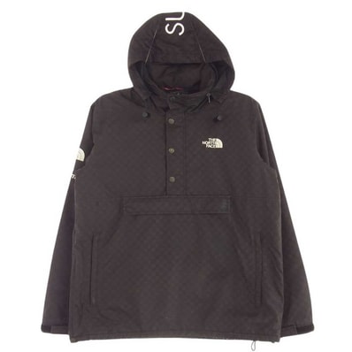 Supreme シュプリーム ジャケット × THE NORTH FACE ノースフェイス Windbreaker Pullover ウィンドブレイカー プルオーバー チェック ジャケット ブラック系 M【中古】