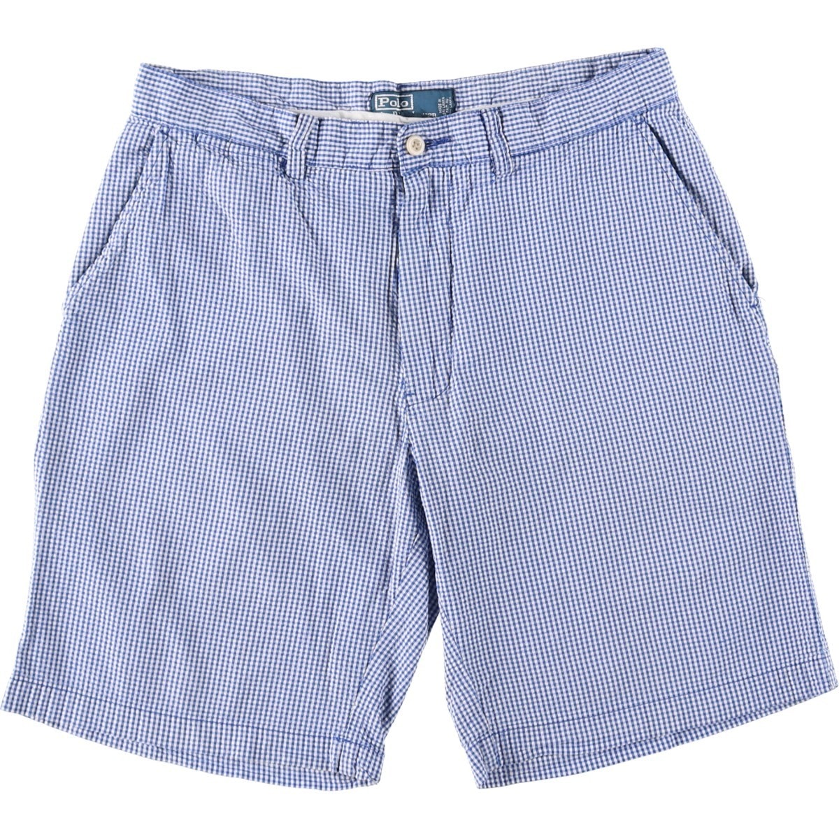 古着 ラルフローレン Ralph Lauren POLO by Ralph Lauren シアサッカー ギンガムチェック コットンショーツ ショートパンツ メンズw33相当/eaa643757