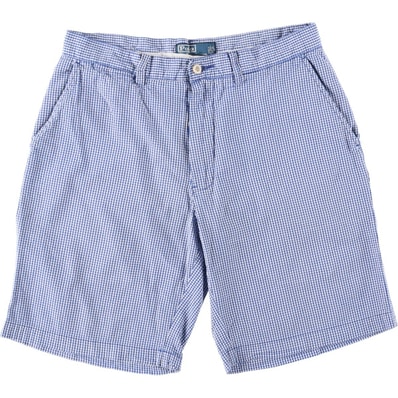 古着 ラルフローレン Ralph Lauren POLO by Ralph Lauren シアサッカー ギンガムチェック コットンショーツ ショートパンツ メンズw33相当/eaa643757
