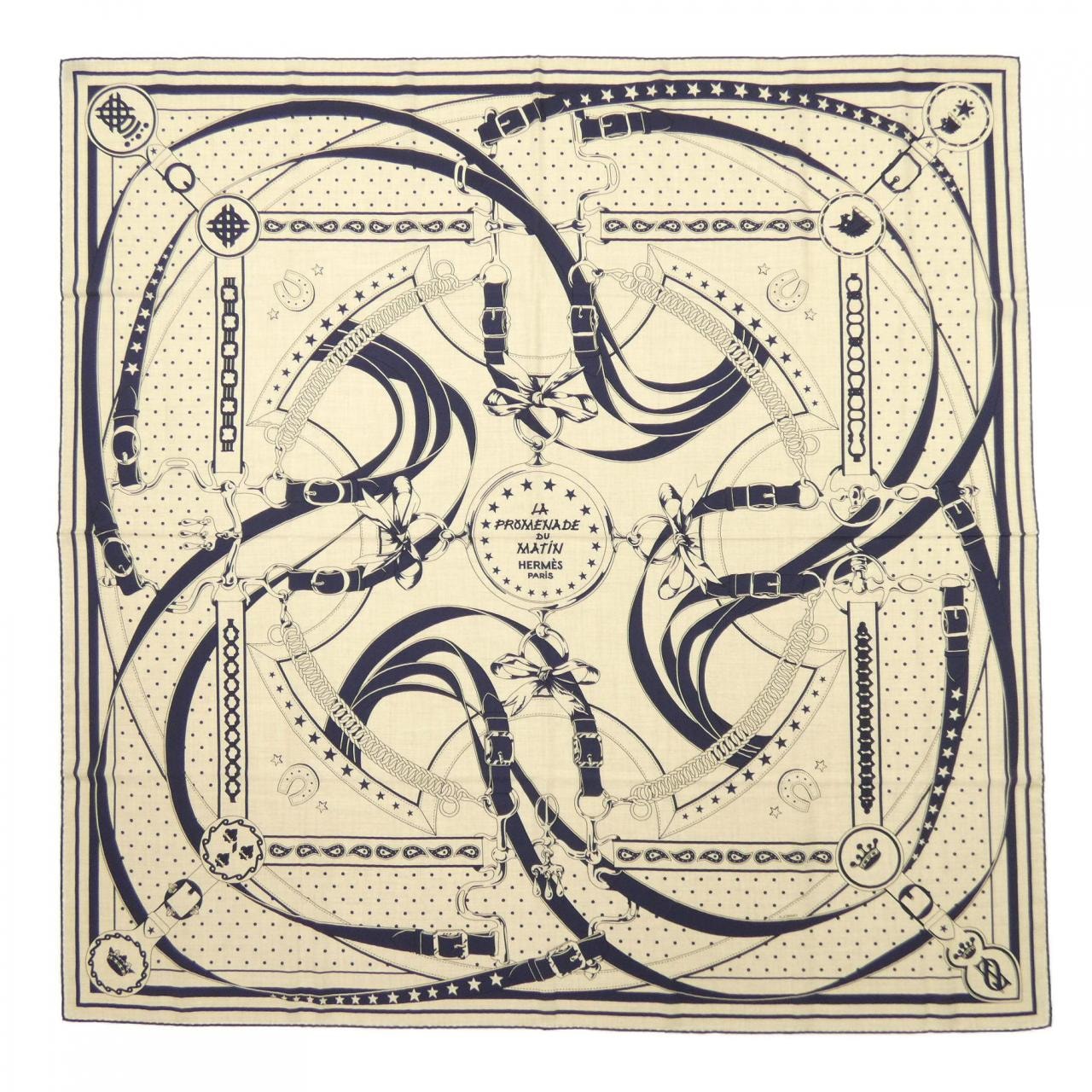 エルメス HERMES LA PROMENADE DU MATIN BANDANA H243986S カレジェアン140 ショール