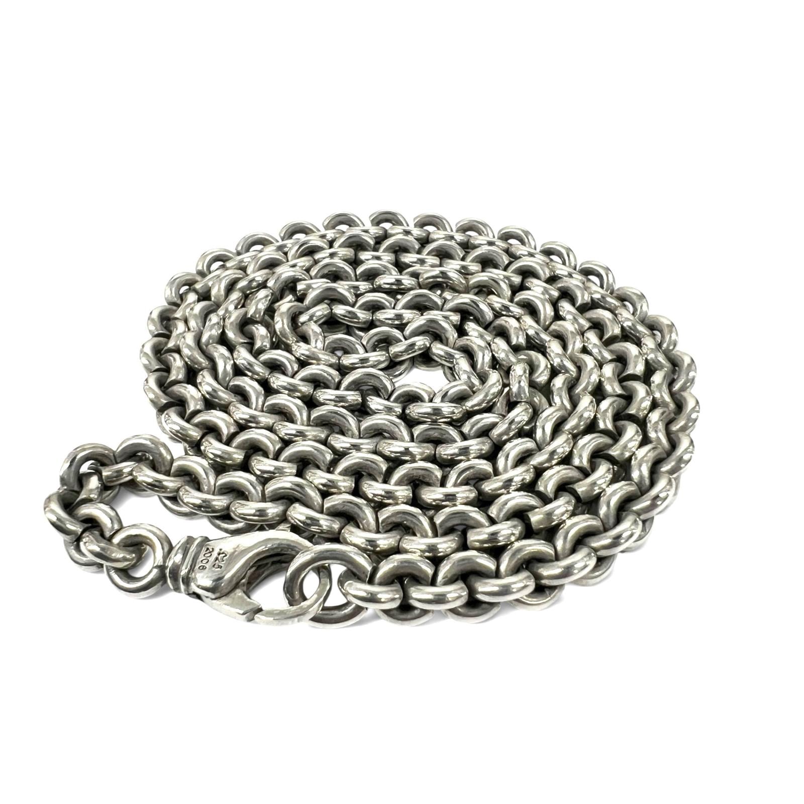CHROME HEARTS 希少 美品 クロムハーツ RS LOOP CHAIN 20 RSループチェーン 20インチ ネックレス インボイス付属 シルバー クロム アクセサリー ABランク 中古 鑑定済 クロムアクセ