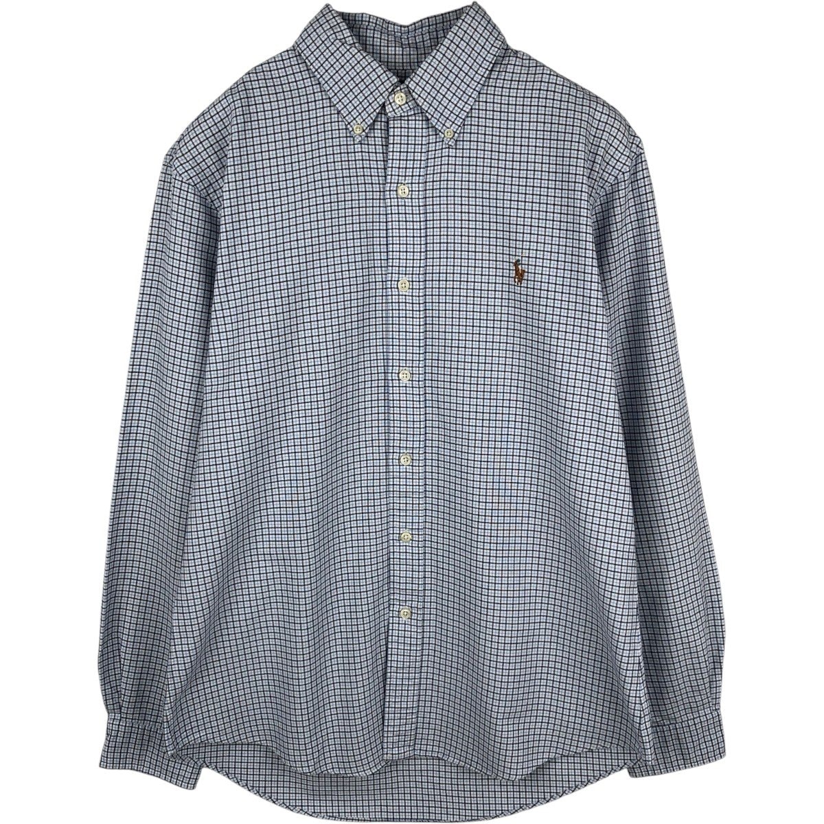 古着 ラルフローレン Ralph Lauren CUSTOM FIT 長袖 ボタンダウンチェックシャツ メンズXL相当/eaa676509