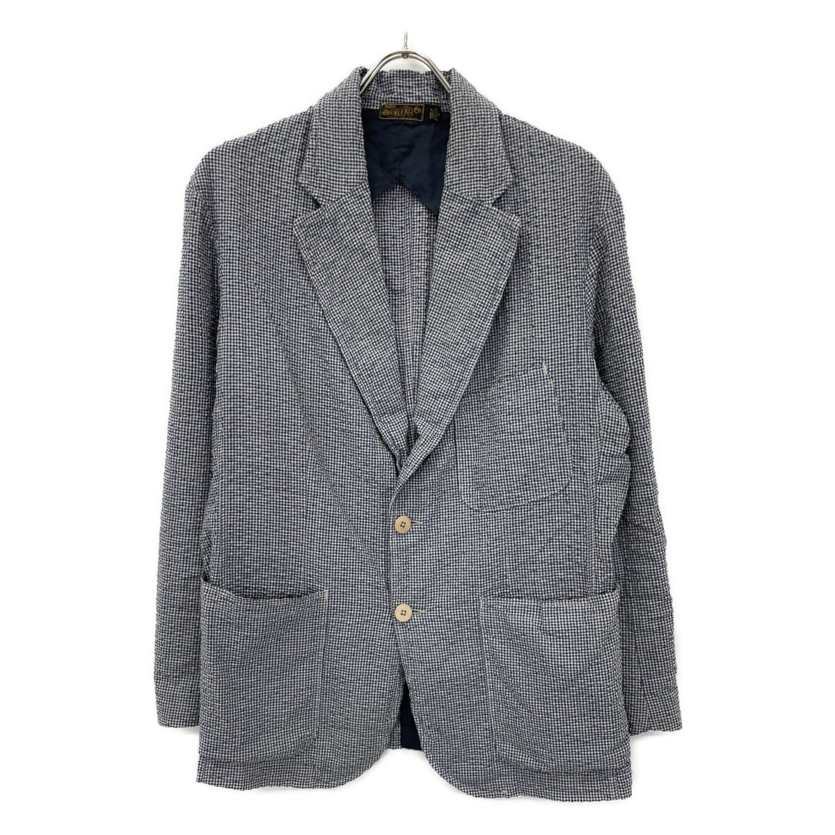 ダブルアールエル ギンガムチェック シアサッカー 3Bテーラード M