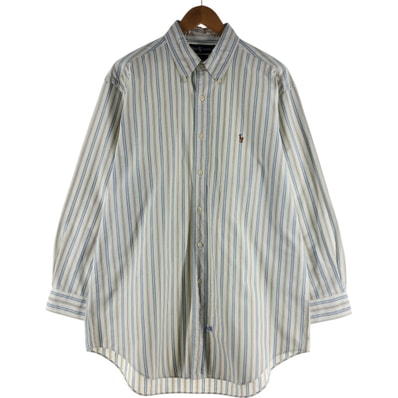 古着 ラルフローレン Ralph Lauren YARMOUTH 長袖 ボタンダウンストライプシャツ メンズXL相当/eaa534791