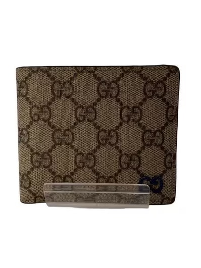 GUCCI Wallet With GG Detail GG Supreme "Beige/Ebony/Blue"