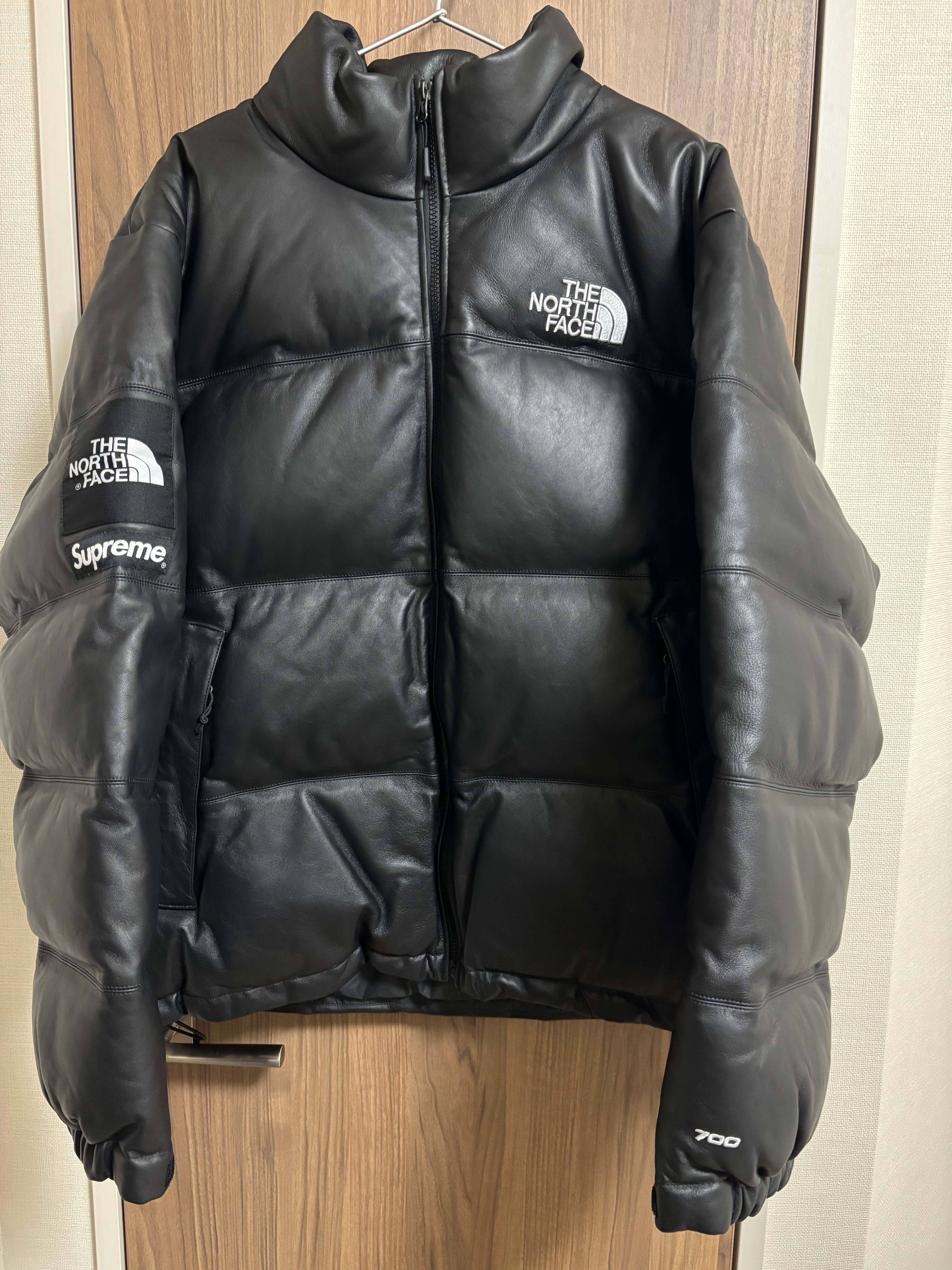 Supreme x The North Face Leather Nuptse Jacket "Black"