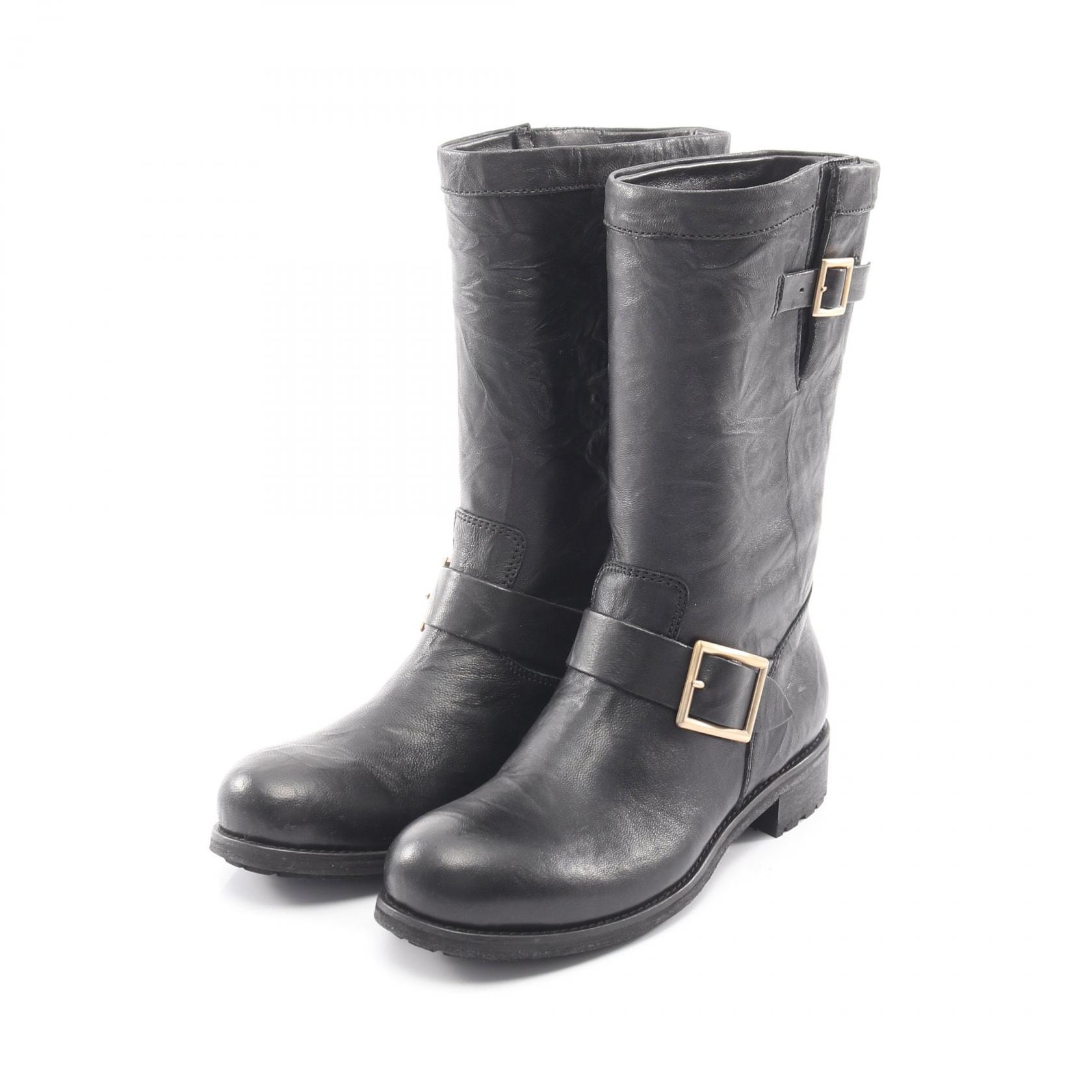 ジミーチュウ JIMMY CHOO ブーツ 靴 レザー レディース ブラック系 【中古】