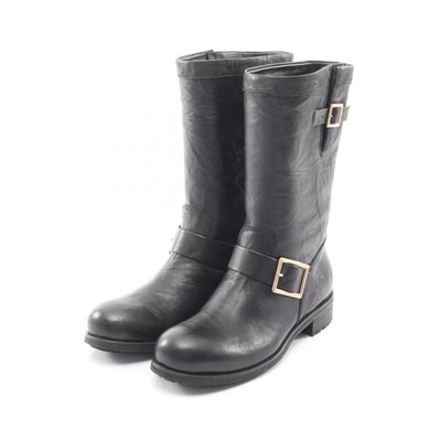 ジミーチュウ JIMMY CHOO ブーツ 靴 レザー レディース ブラック系 【中古】